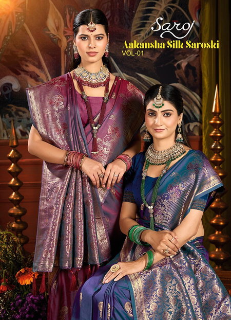 Aakansha Silk Saroski Vol 1 By Saroj Silk Wedding Wear Saree Exporters In India